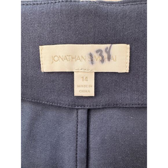 JONATHAN SIMKHAI Women's Midnight Chase Front Slit Cotton-Blend Pants Size 14 - Picture 6 of 8